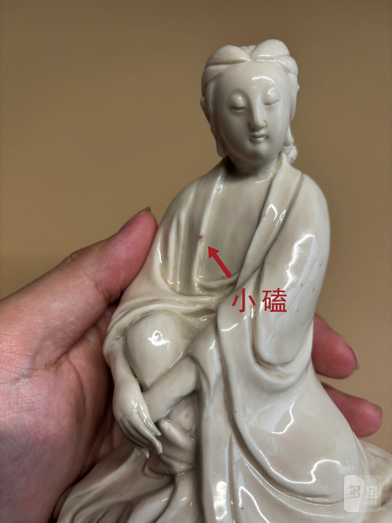 清早期 德化窑白釉观音 - 图9